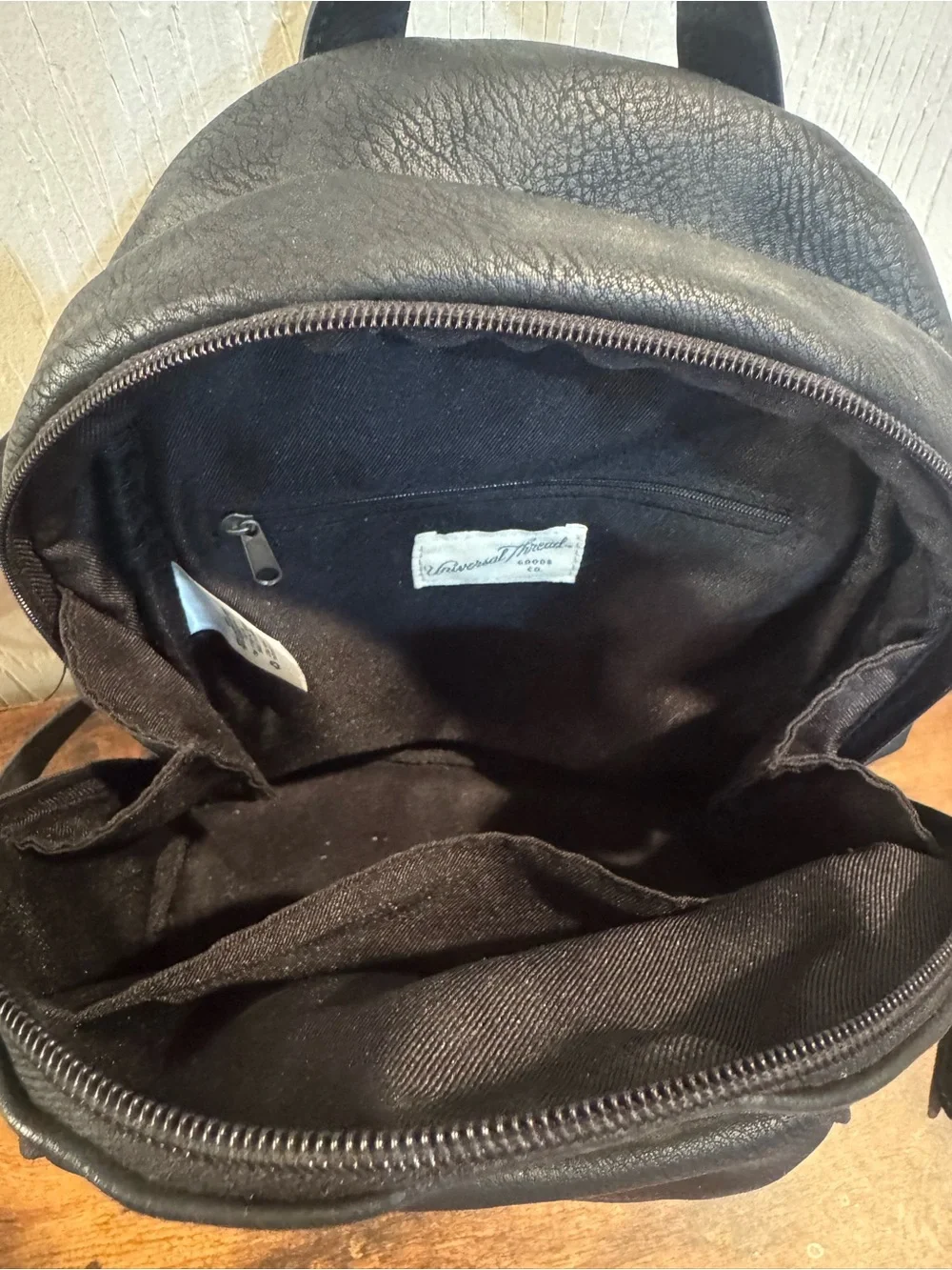 Black Leather Mini Backpack - Sleek Everyday Carry